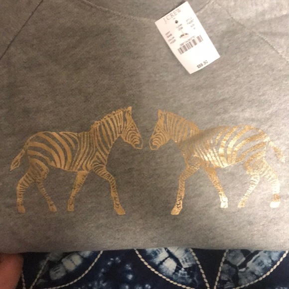 NWT Jcrew zebra sweatshirt - Picture 2 of 4